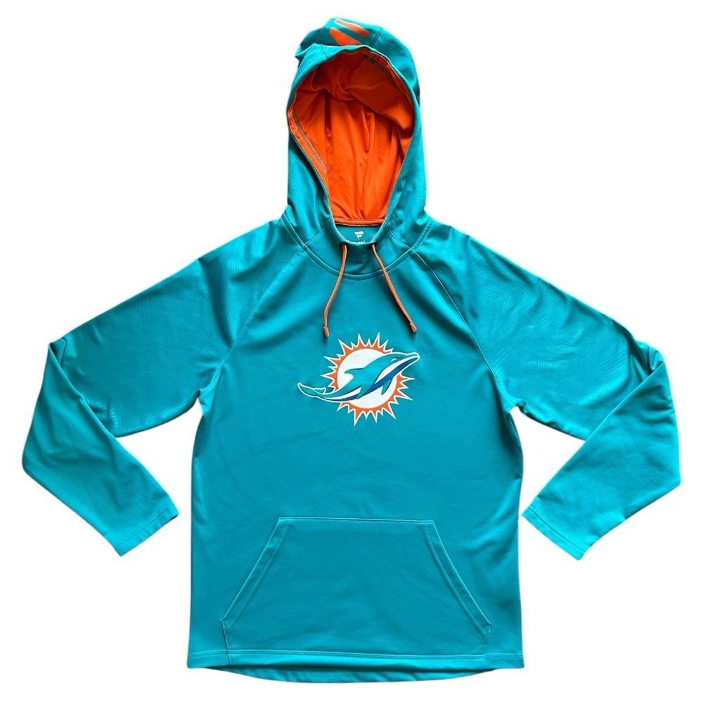 Miami Dolphins Fanatics Legacy Pullover Hoodie Aqua NFL Football Season Men's M